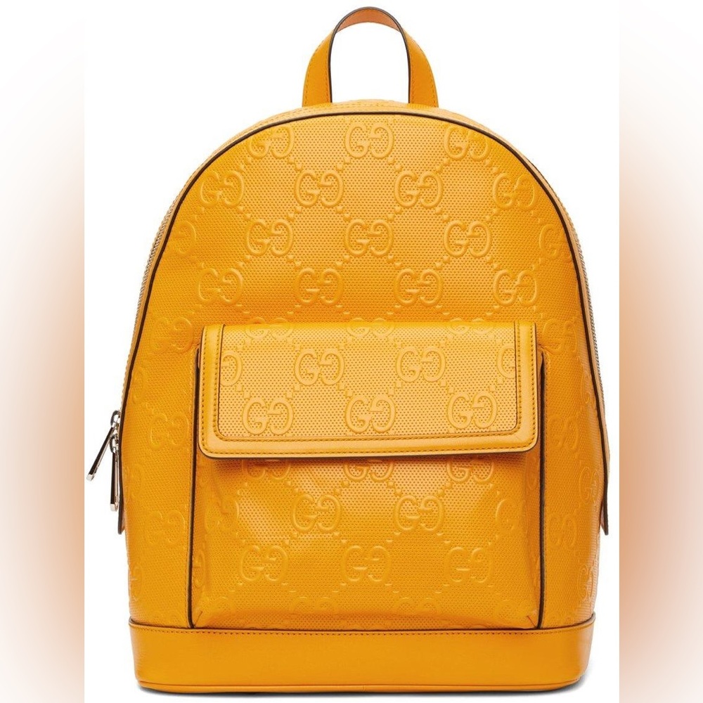 Gucci Yellow GG Embossed Backpack  price is firm!